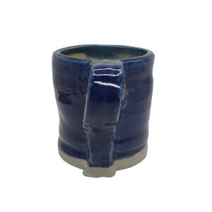 Vintage Mexican Pottery Mug Signed Sasha Blue Mission Style Handcrafted Cup VTG